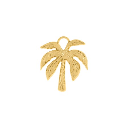 Pingente Coqueiro Dourado 37mm