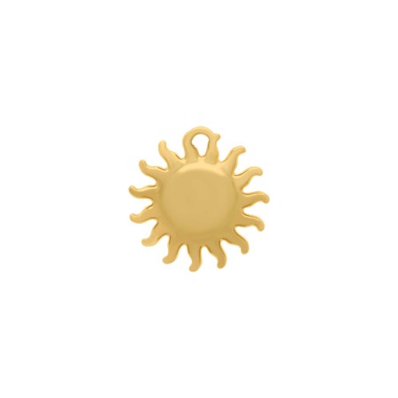 Pingente Sol Dourado 25mm