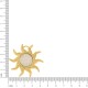 Pingente Sol Dourado com Pedra Mesclada Bege 44mm