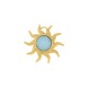 Pingente Sol Dourado com Pedra Mesclada Azul 44mm