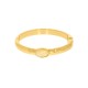 Bracelete Dourado com Pedra Mesclada Bege 69mm