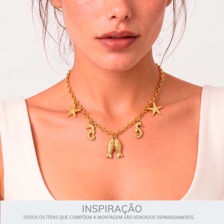 Pingente Peixe Dourado 30mm