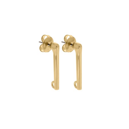 Base para Brinco Retangular Ouro 24mm