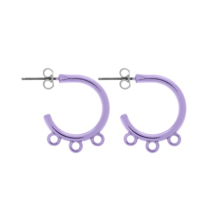 Base para Brinco Argola Violeta Metalizado 23mm