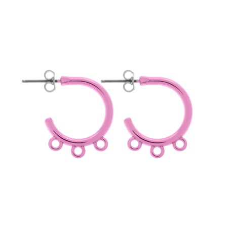 Base para Brinco Argola Pink Metalizado 23mm