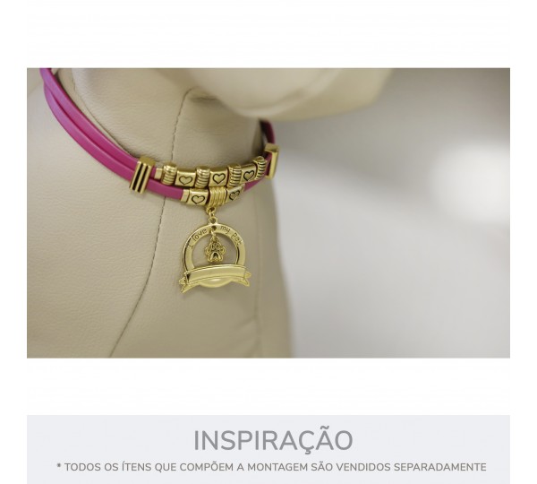 Pingente I Love My Pet Ouro 31mm