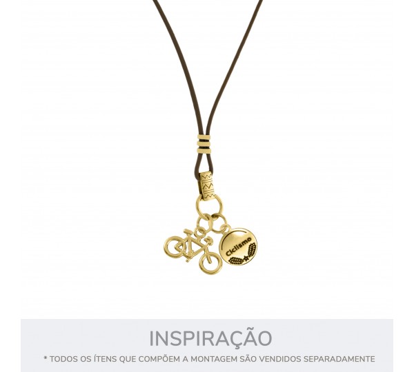 Pingente Bicicleta Ouro 21mm
