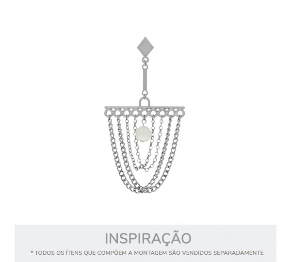Pingente Palito com Duas Saídas Níquel 20mm