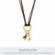 Pingente Cavalo Ouro com Preta 22mm