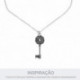 Pingente Chave Prateada 39mm