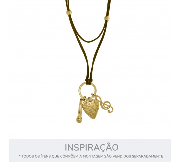 Pingente Clave de Sol Ouro 38mm