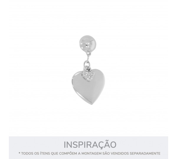 Pingente Coração Níquel 27mm