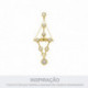 Base para Brinco Ouro com Strass 12mm