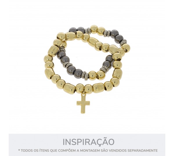 Pingente Mini Cruz Ouro 18mm