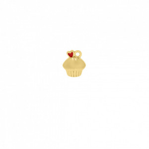 Pingente Ouro Cupcake 14mm