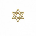 Pingente Estrela de Davi Vazada Ouro 32mm