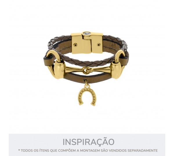 Pingente Ferradura Ouro 16mm