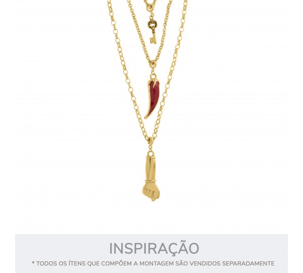 Pingente Figa Ouro 47mm