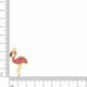 Pingente Flamingo Ouro com Pink e Strass 35mm