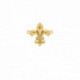 Pingente Flor-de-Lis Ouro com Strass 28mm