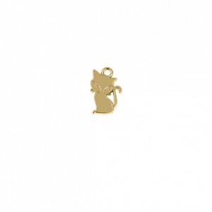 Pingente Gato Ouro 19mm