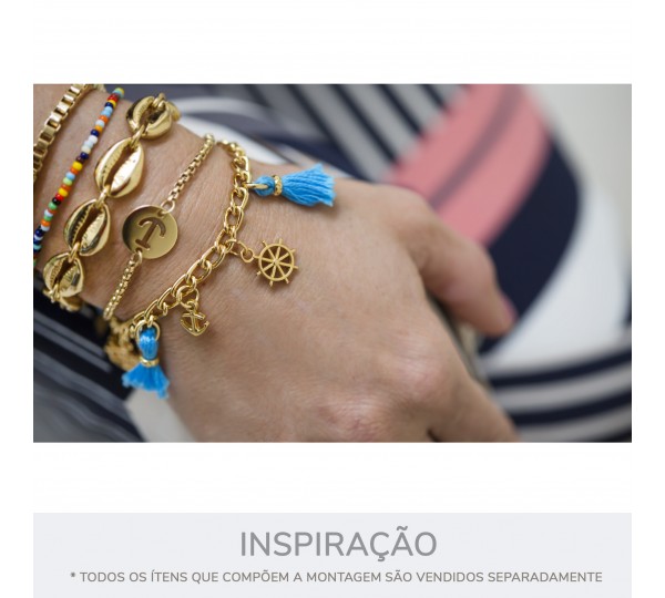 Pingente Leme Ouro 18mm