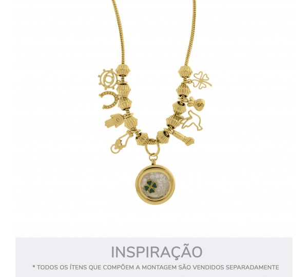 Pingente Mão de Fátima Ouro 19mm