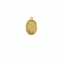 Pingente Medalha Nossa Senhora de Fátima Ouro 25mm