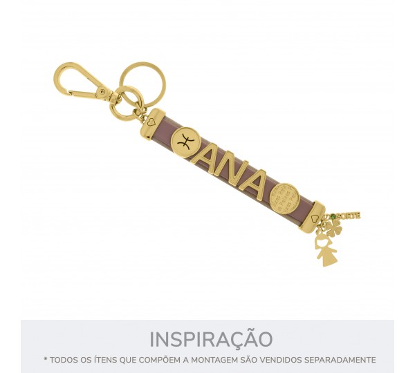 Pingente Menina Ouro 20mm