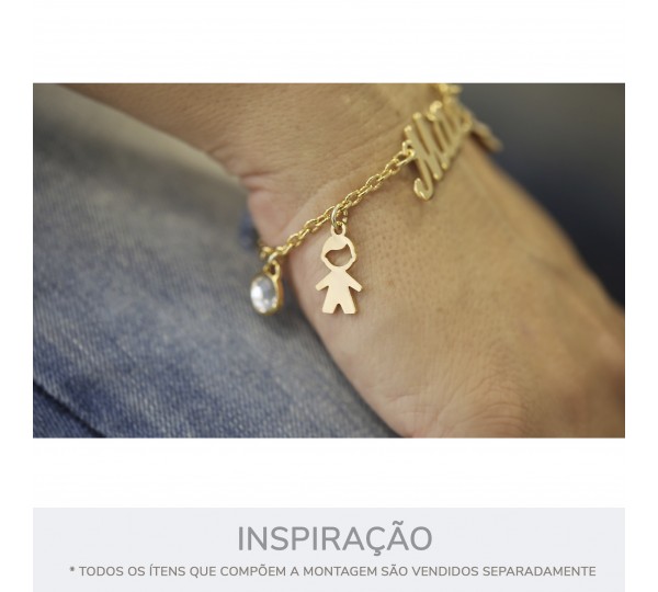 Pingente Menino Ouro 20mm