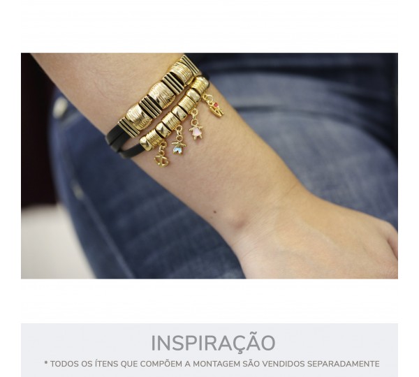Pingente Menino Ouro com Azul 12mm