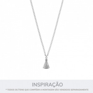 Pingente Nossa Senhora Níquel com Strass 22mm