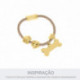 Pingente Osso Ouro com Argola 34mm