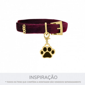 Pingente Patinha Ouro com Preto 27mm