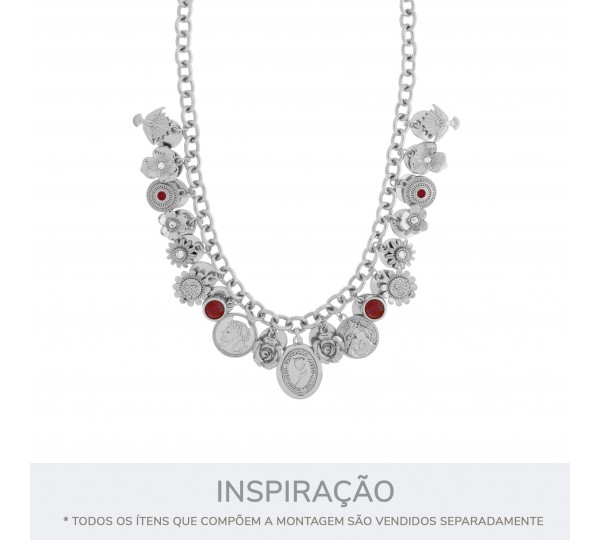 Pingente Pomba Espírito Santo Níquel 22mm