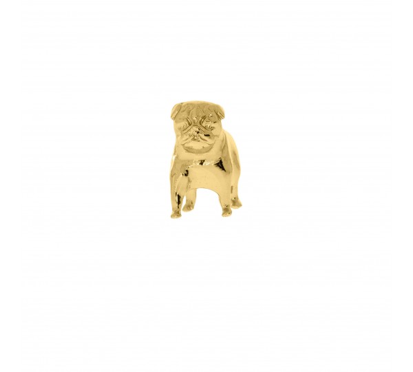 Pingente Cachorro Pug Ouro 21mm