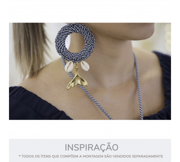 Pingente Rabo de Baleia Ouro 38mm