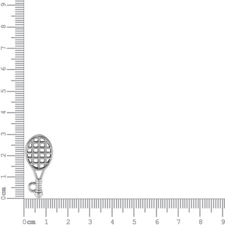 Pingente Raquete Níquel 23mm