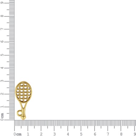 Pingente Raquete Ouro 23mm