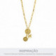 Pingente Medalha Ferradura Dourado 18mm