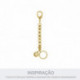 Pingente Signo Virgem Ouro 15mm