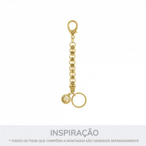 Pingente Signo Virgem Ouro 15mm