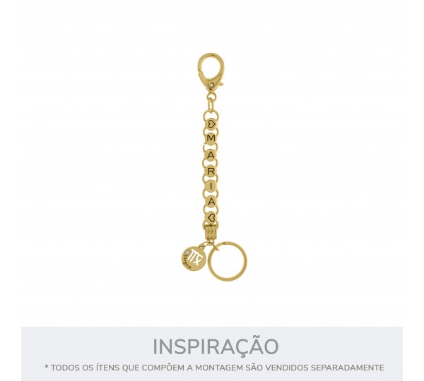 Pingente Signo Virgem Ouro 15mm