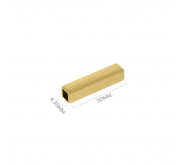 Tubo Retangular Ouro 29mm