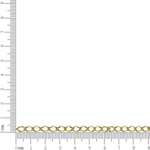 Corrente Ouro 0,80mm de Espessura com Elo de 6,50mm