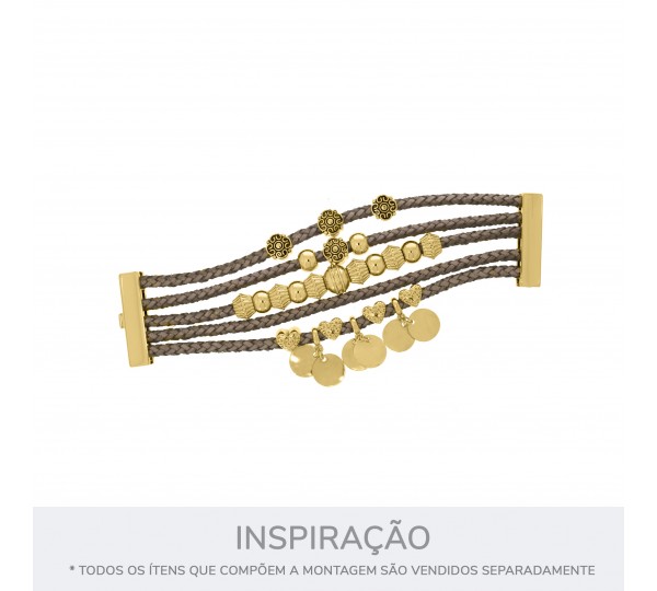 Berloque Flor Ouro 12mm
