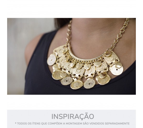 Pingente Moeda Austríaca Ouro com Argola 27mm