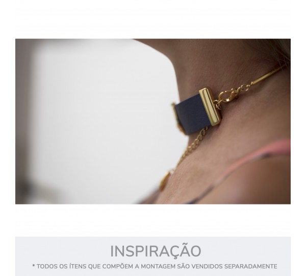 Ponteira Retangular Ouro 28mm