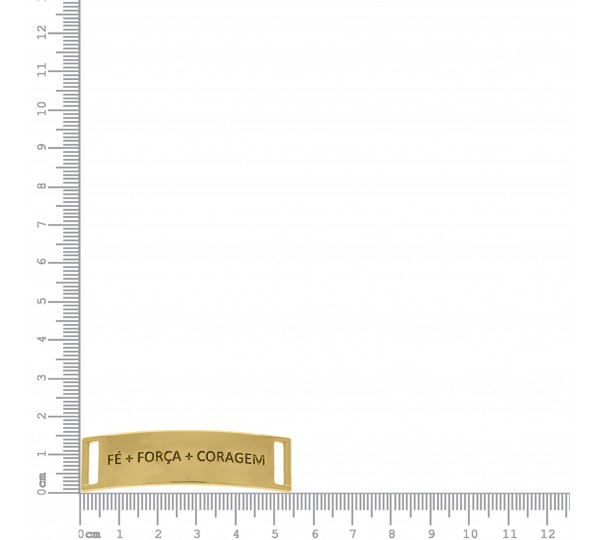 Bridão Fé, Força e Coragem Ouro 51mm