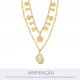 Pingente Orgânico com Curvatura Ouro 14mm